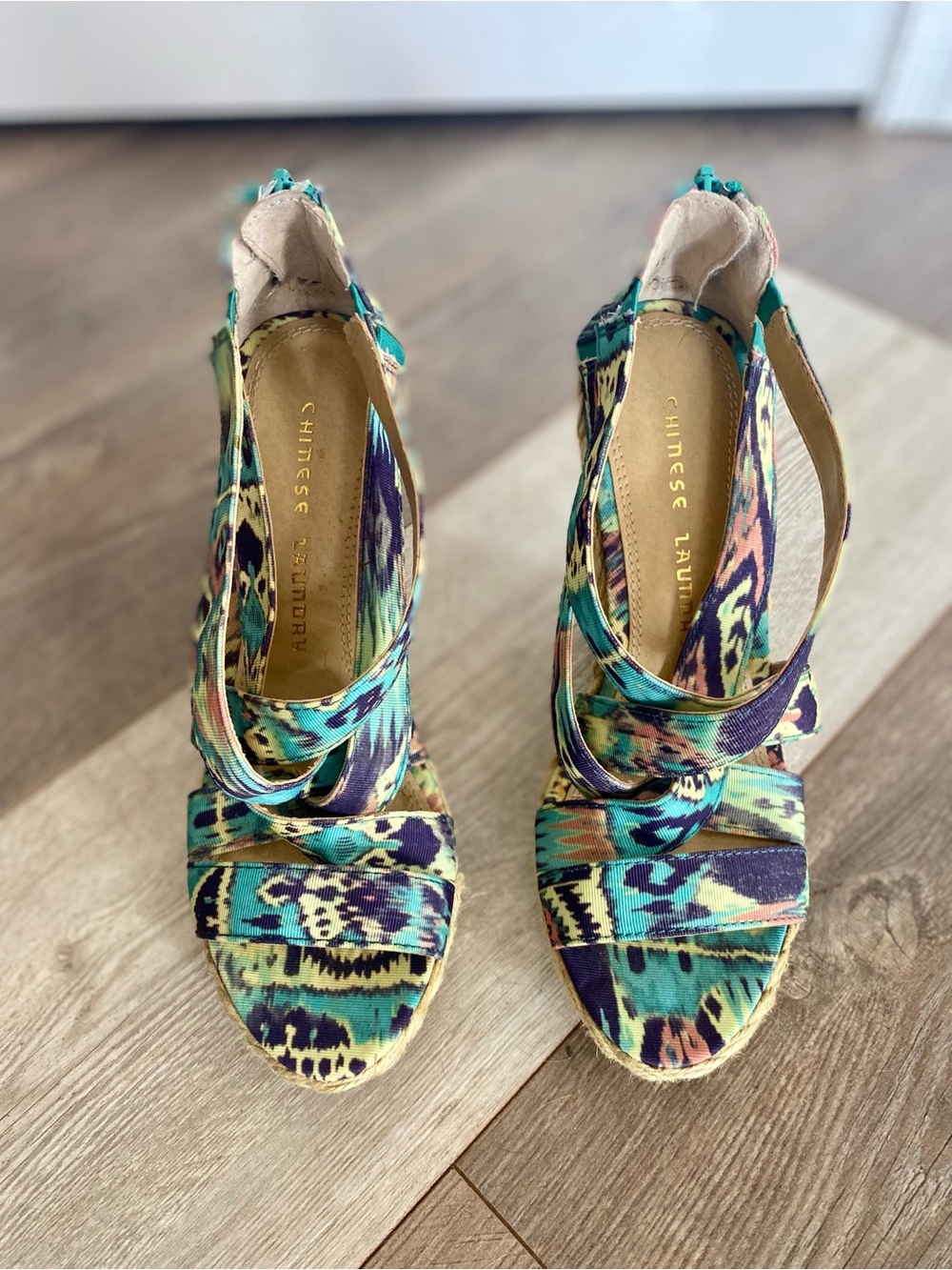 CHINESE LAUNDRY MILKSHAKE WEDGE PLATFORM SANDALS - Picture 4 of 11
